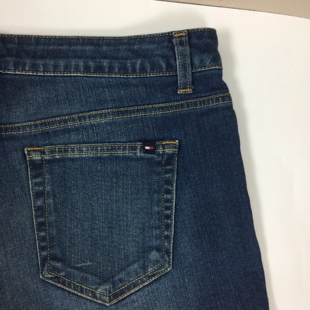 Seven Medium Wash Denim Shorts With 1.5” Cuff